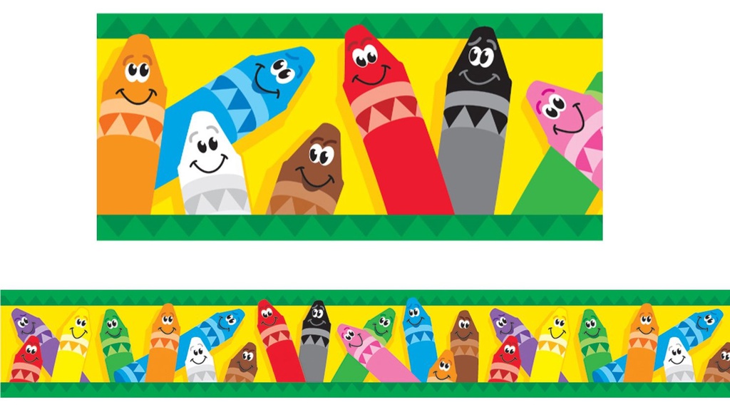 Colorful Crayons Border (98cmx7cm)(11 strips)