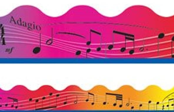 Discover Music Borders (2.25&quot;x39&quot;) (5.7cm x 99cm)  (12 strips)