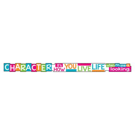 CHARACTER It's HOW YOU LIVE... Banner (10ft width x0.1&quot;(3mx0.2cm)  (1pc)