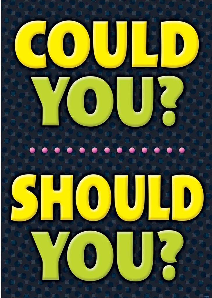 COULD YOU? SHOULD YOU? POSTER (13.3''x19''(33.7cmx48cm)