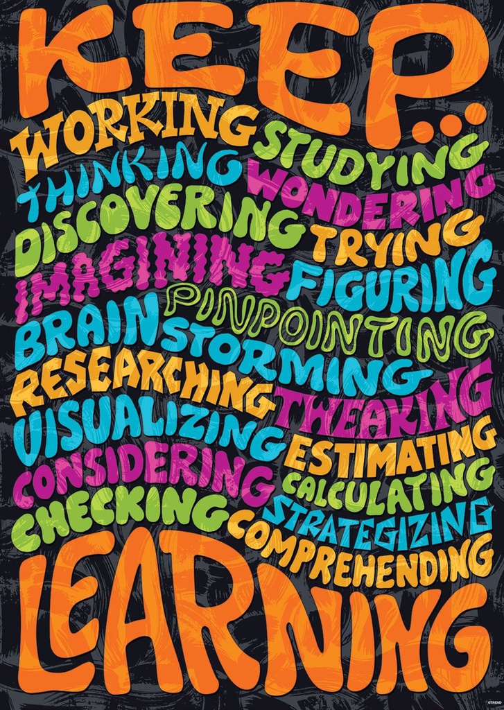 KEEP WORKING...LEARNING POSTER (48cm x 33.7cm)