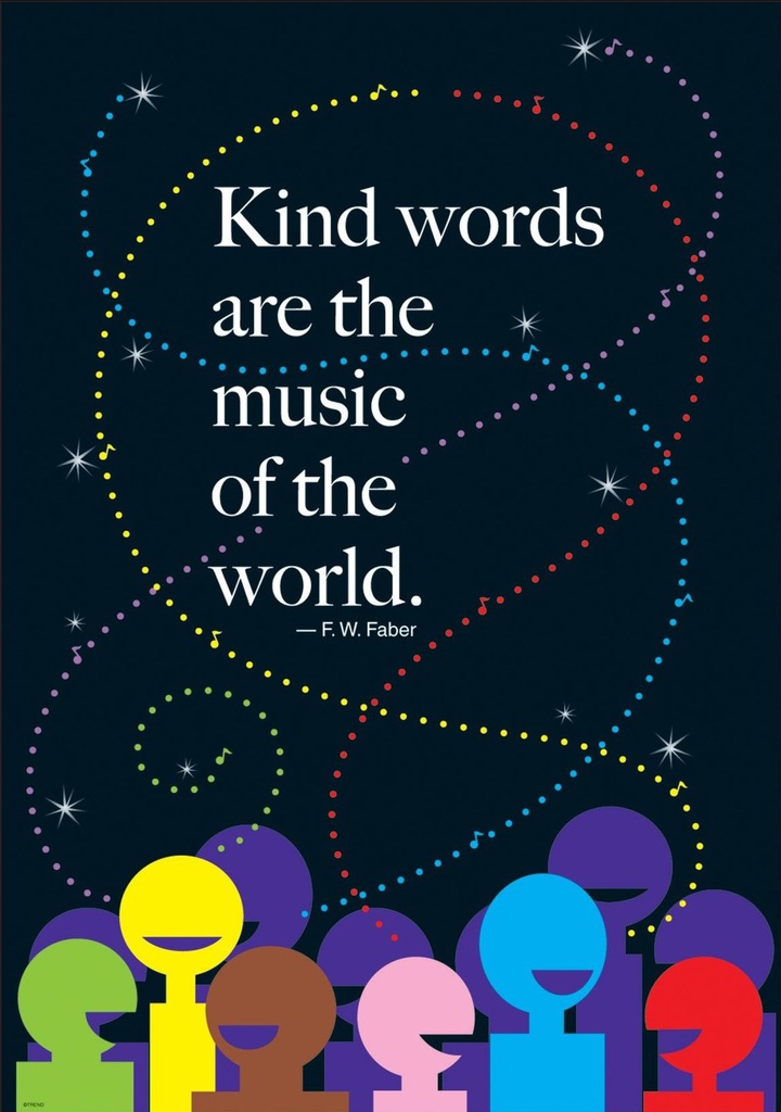 Kind words are the music…Poster (19&quot;x13.3&quot; (48cm x 33.7cm)