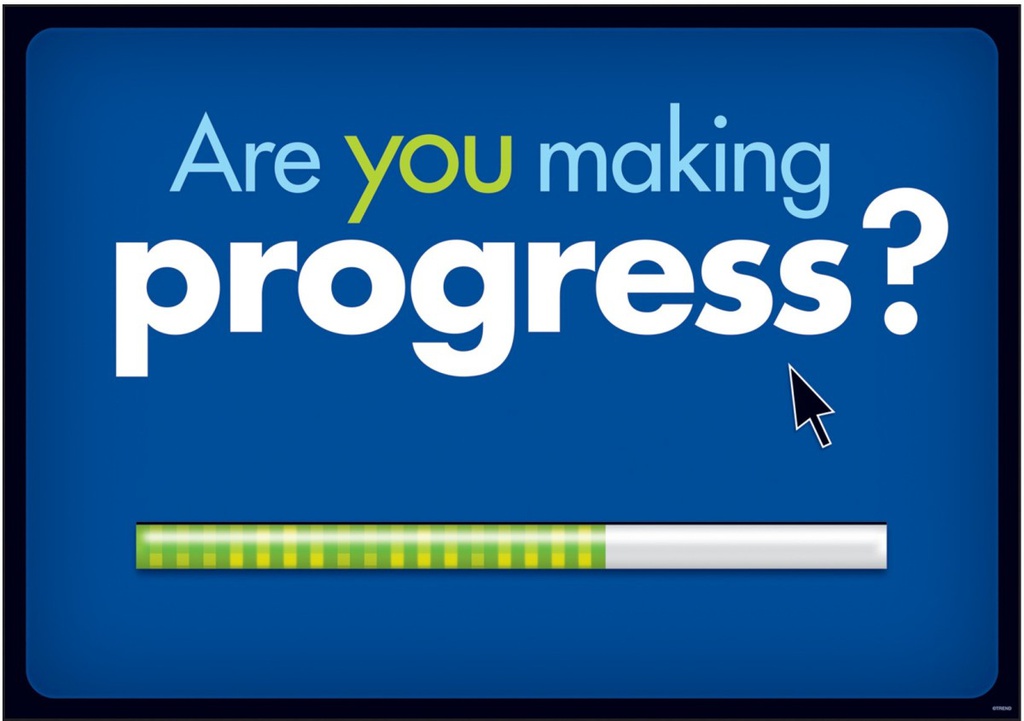 Are you making progress? Poster (48cm x 33.7cm)