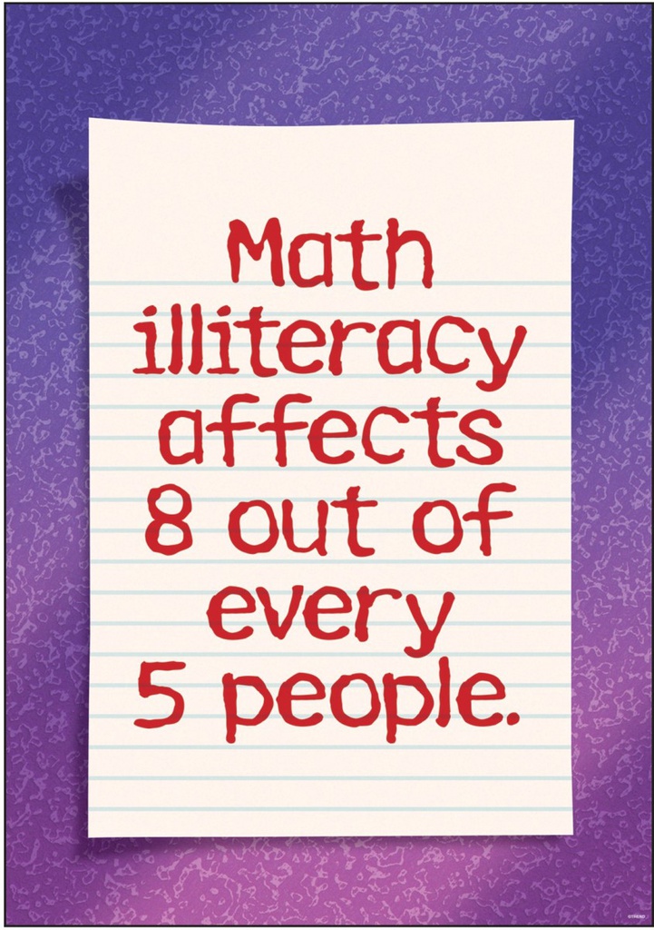 Math illiteracy affects (8) out of every (5) people Poster (48cm x 33.5cm)