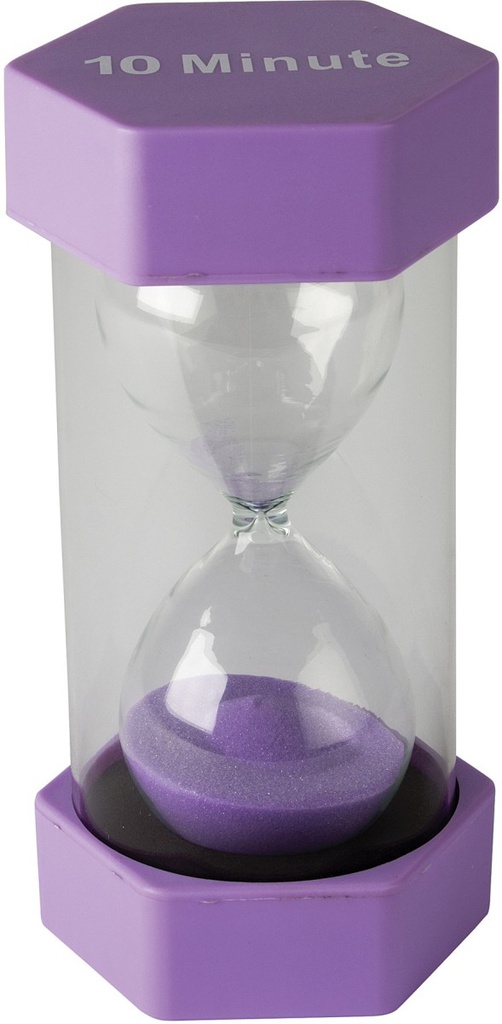 Sand Timer - Large  10 Minute ( 3.25” x 6.3”)(8.2cmx16cm)