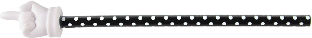 Black Polka Dots Hand Pointer (15.5''(39.3cm)