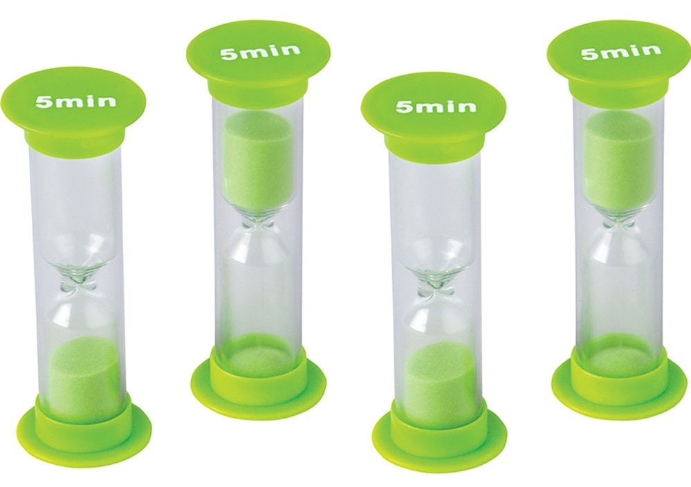 Sand Timers - Mini 5 Minute ( 1” x 3.5”)(2.5cmx8.8cm)