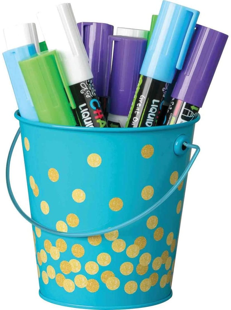 Teal Confetti Bucket (4.1''(10.4cm)