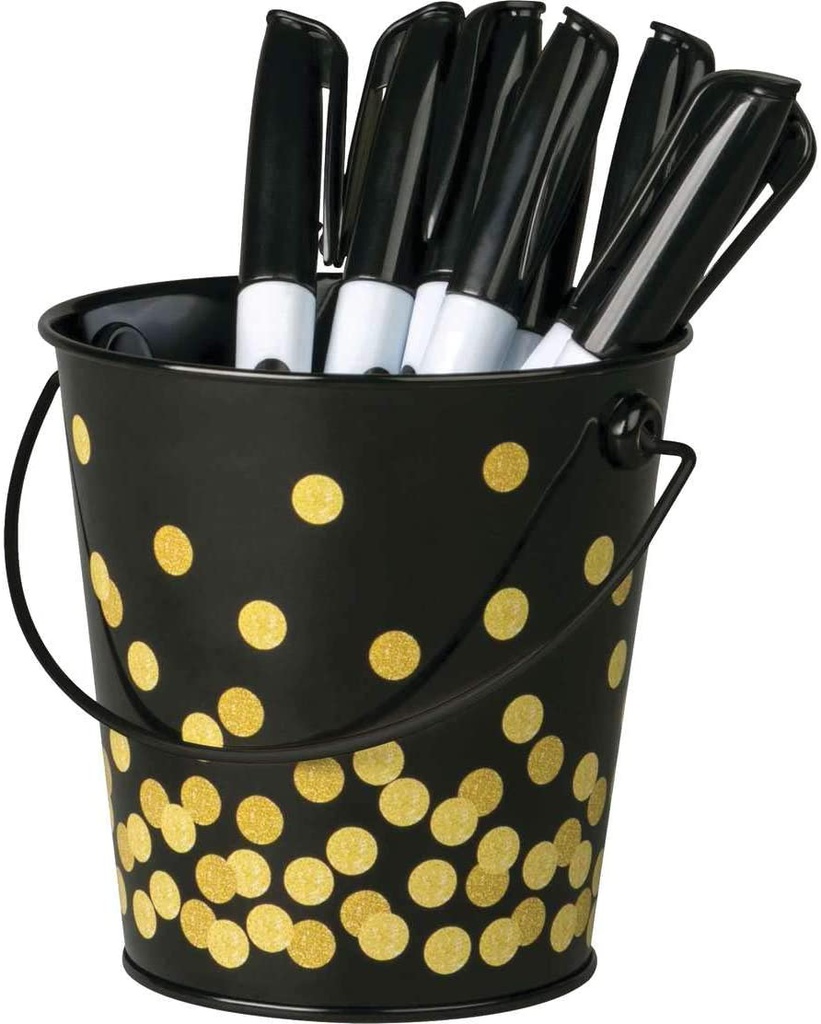 Black Confetti Bucket (4.1''(10.4cm)