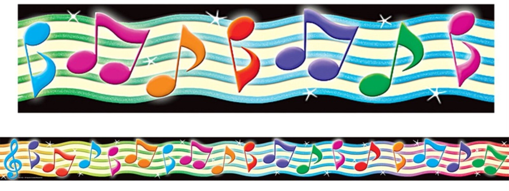 Musical Notes Straight Border Trim (35ft=10.6m)