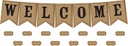 Burlap Pennants Welcome Bulletin Board  (45pcs)