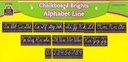 Chalkboard Brights Cursive Writing Bulletin Board (9) panels