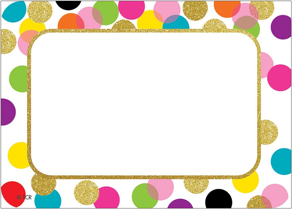 Confetti Name Tags/Labels (3.5''x2.5'')(8.8cmx6.3cm)(36pcs) ( 8 -12 yrs.old )