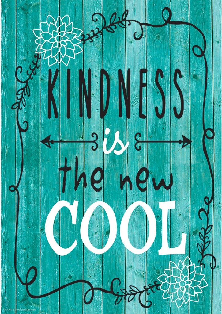 Kindness Is the New Cool Positive Poster (13.3''x19''(33.7cmx48cm)