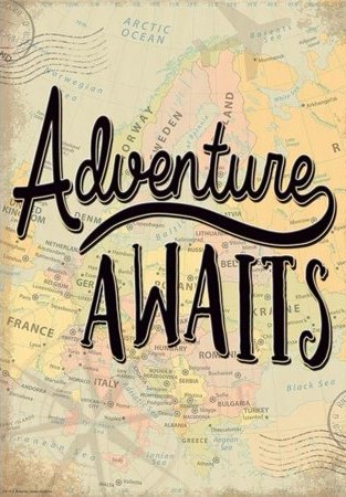 Adventure Awaits Positive Poster 13.3''x19''(33.7cmx48.cm)