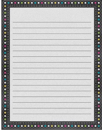 Chalkboard Brights Lined Chart 17''X22''(43cmx55cm)