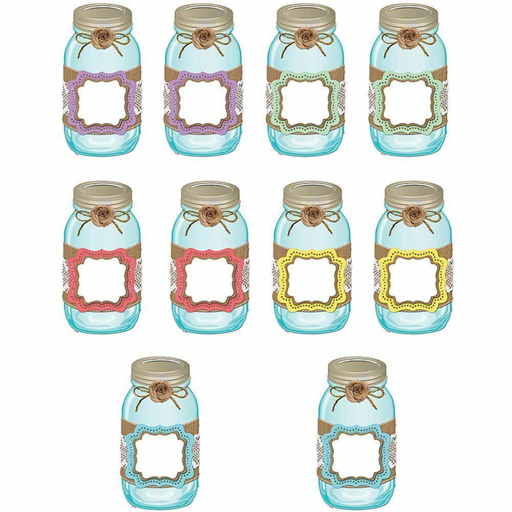 Shabby Chic Mason Jars Accents approx 6''(15.2cm) (36 pcs)