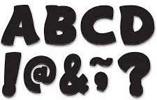 Black Funtastic Font 3&quot; Magnetic Letters (7.6cm)