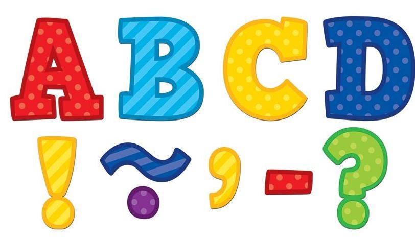 Playful Patterns Bold Block Magnetic Letters (3&quot;=7.6 cm)(55 pcs)