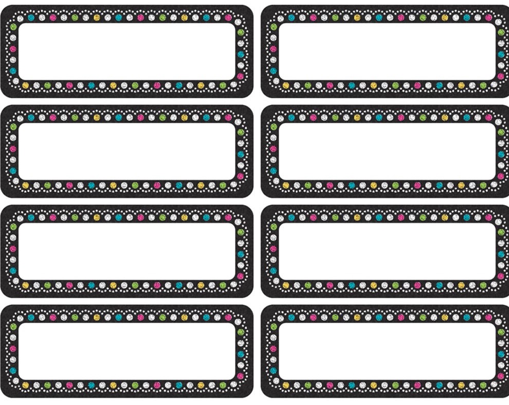 Chalkboard Brights Clingy Thingies Mini Labels 1 design (6.3cm x 2.5cm) ( 66 pcs)