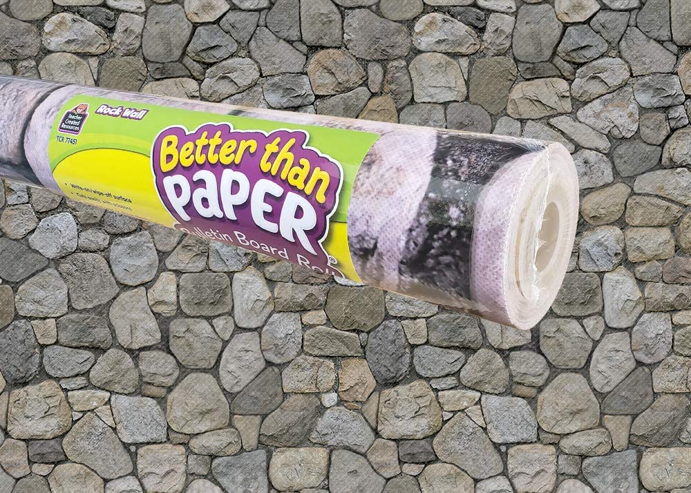 Rock Wall Better Than Paper Bulletin Board Roll 4'x12'(1.2mx3.6m)