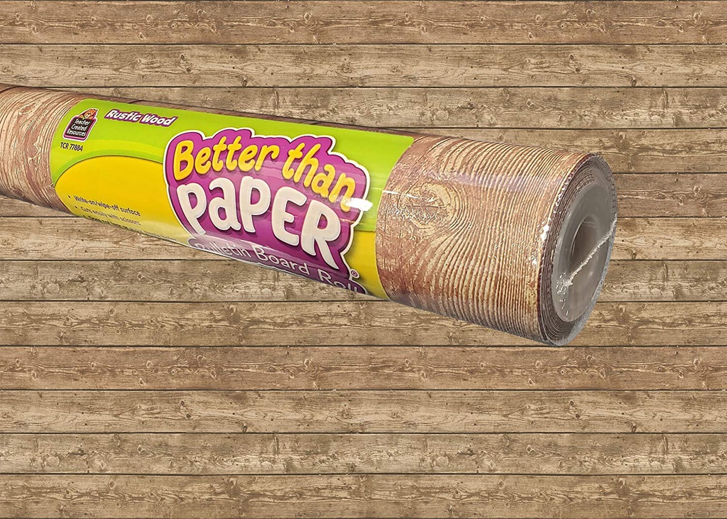 Rustic Wood Better Than Paper Bulletin Board Roll 4'x12'(1.2mx3.6m)