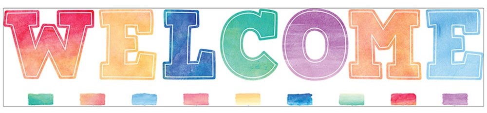 Watercolor Welcome Bulletin Board (37pcs)(13''-33cm)