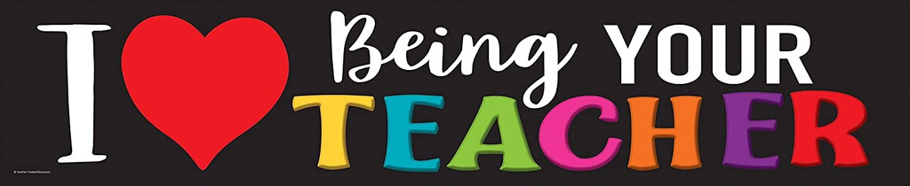 I Love Being Your Teacher Banner (8''x39'')(20.3cmx99cm) (1pc)