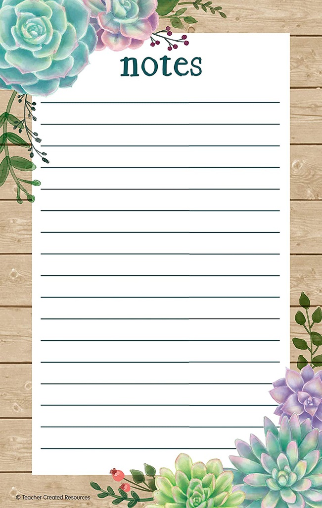 Rustic Bloom Notepad (5.25''x8.25'')(13.3cmx20.9cm)(50sheets)