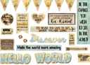 Travel the Map Mini Bulletin Board 6''x21''(15.2cmx53.3cm)(24pcs)