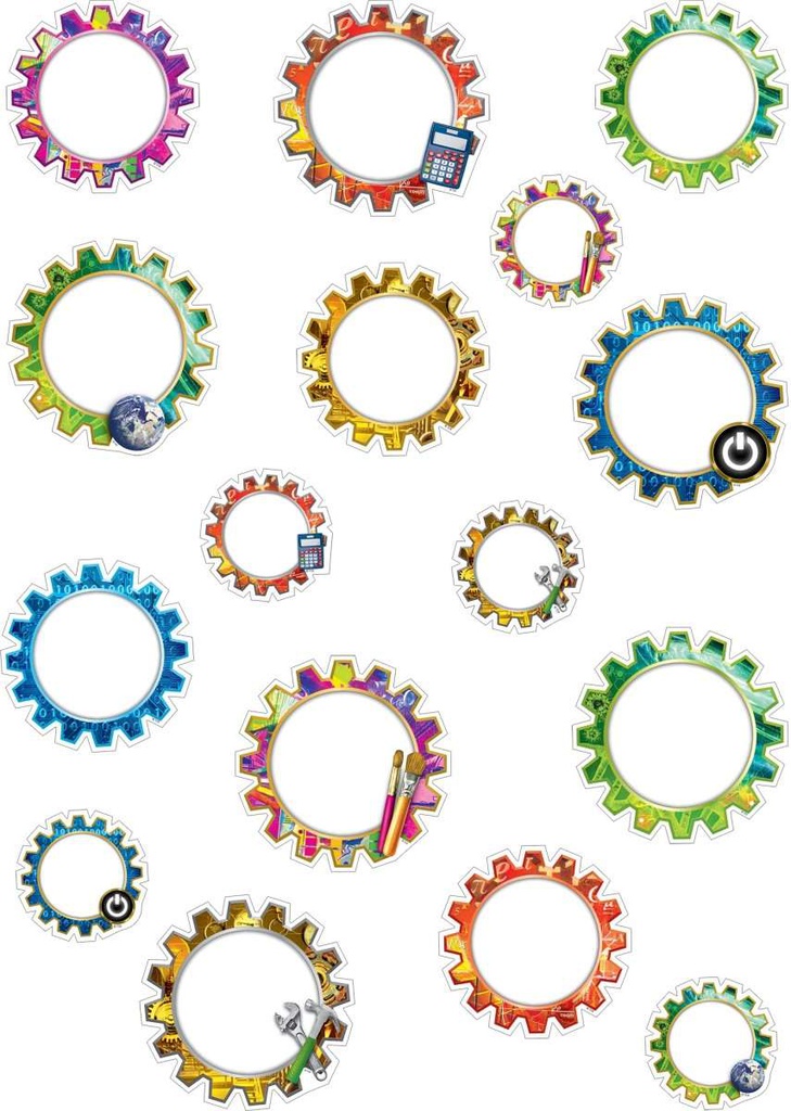 STEAM Gears Accents - Assorted Sizes (15cm,11cm,8.5cm) (54 pcs)