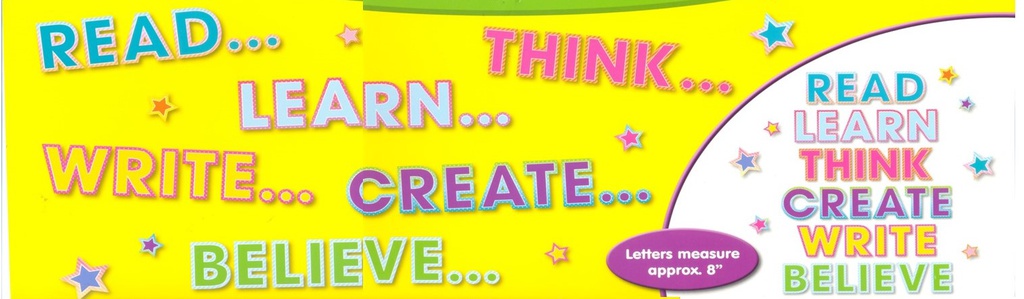 Colorful Vibes Motivation Bulletin Board 32 letters,18 dots,7 asst.accents      (57pcs)