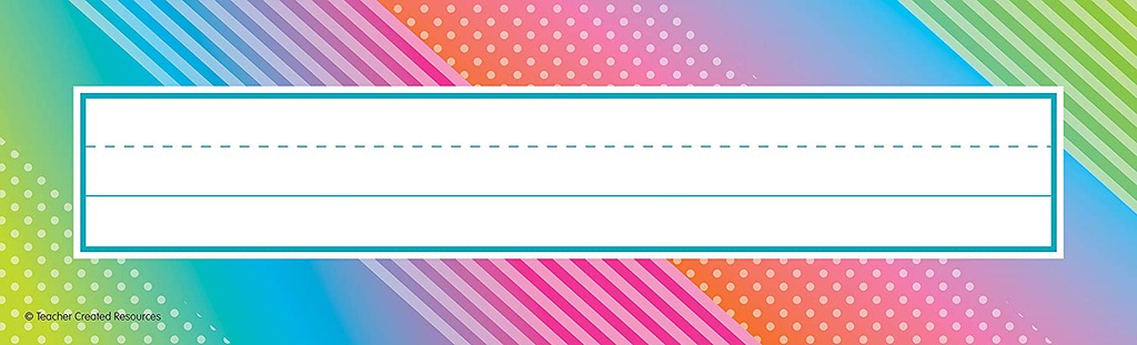 Colorful Vibes Flat Nameplates (29.2cm x 8.8cm)    (36 pcs)