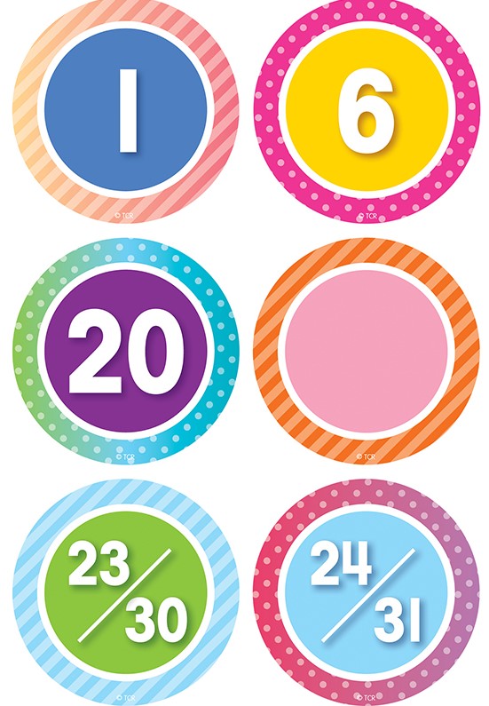 Colorful Vibes Calendar Days (7cmx7cm)(2.7''x2.7'') (36pcs)