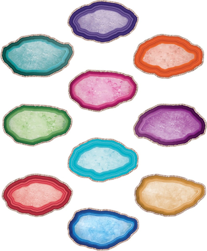 Geodes Accents Variety pack (10 designs  (7&quot;x4&quot; (18cm x 10cm) (30 pcs)