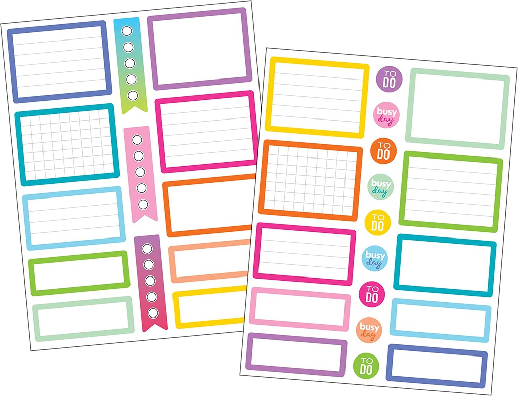 Colorful Labels Planner Stickers (96 stickers) (4cmx3cm)