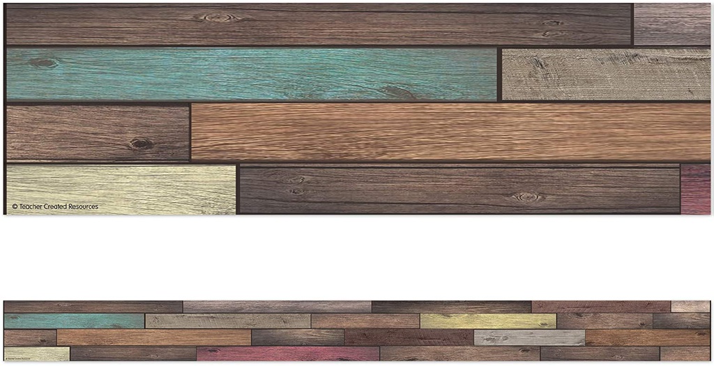 Reclaimed Wood Straight Border Trim, 12pcs 3''x35''(7.6cmx88.9cm)