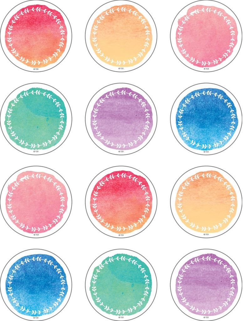 Watercolor Mini Accents (2.6'' (6.6cm) (36pcs)