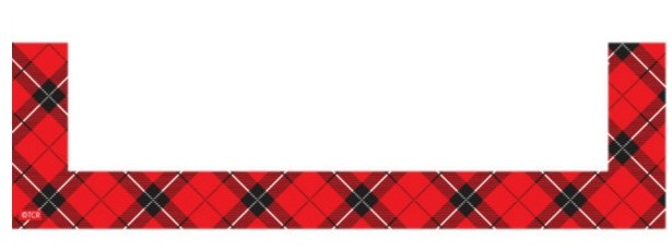 Red Plaid Magnetic Pockets - Small (13.9cm pocket x 17.7cm)   (8 set)