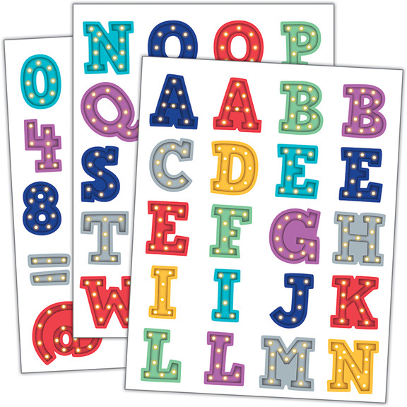 Marquee Alphabet Stickers 2cm (120 Stickers)