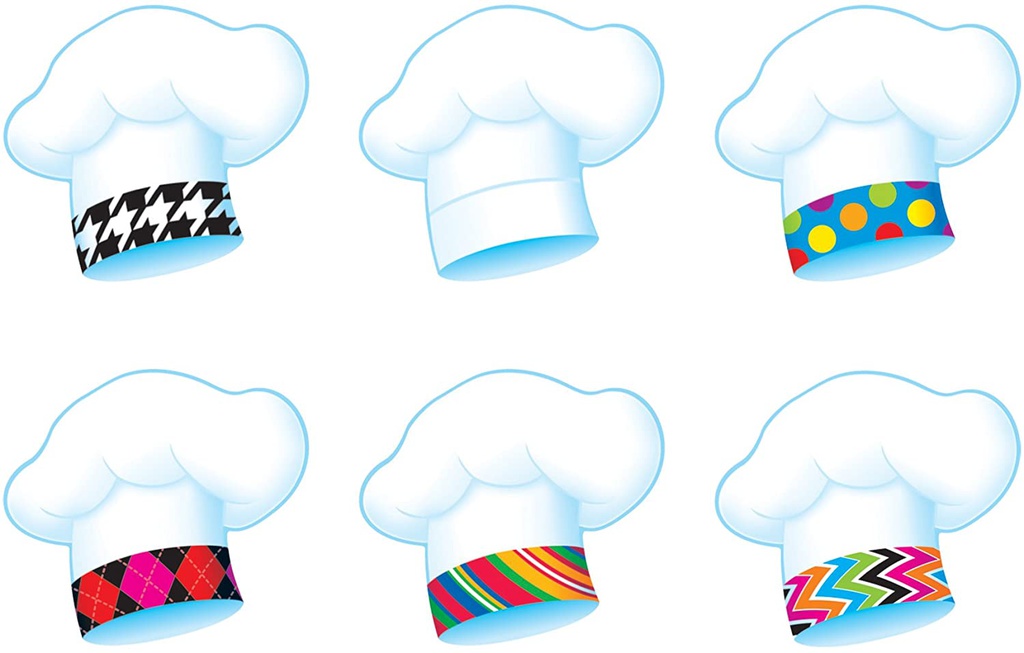 Chef's Hats The Bake Shop Accents Variety PK.6 designs (5.3''(13.5cm) (36 pcs)