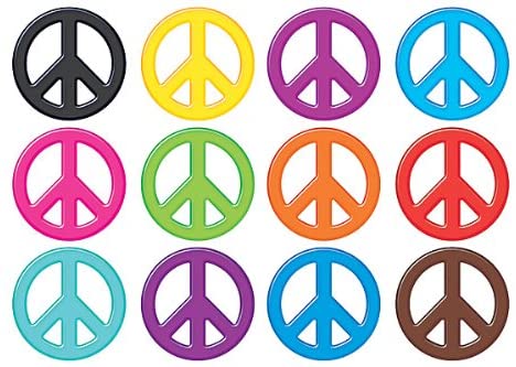 Peace Signs (Solids) Mini Accents Variety pack (12/ designs (2.7'' (7cm) (36 pcs)