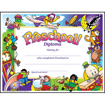 Preschool! Diploma (21.5cm x 28cm)(30 sheets)