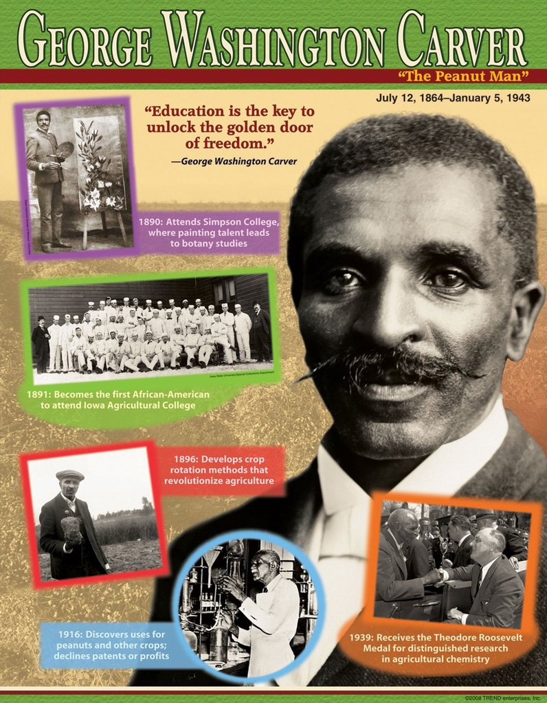 George Washington Carver Chart (55cmx 43cm)