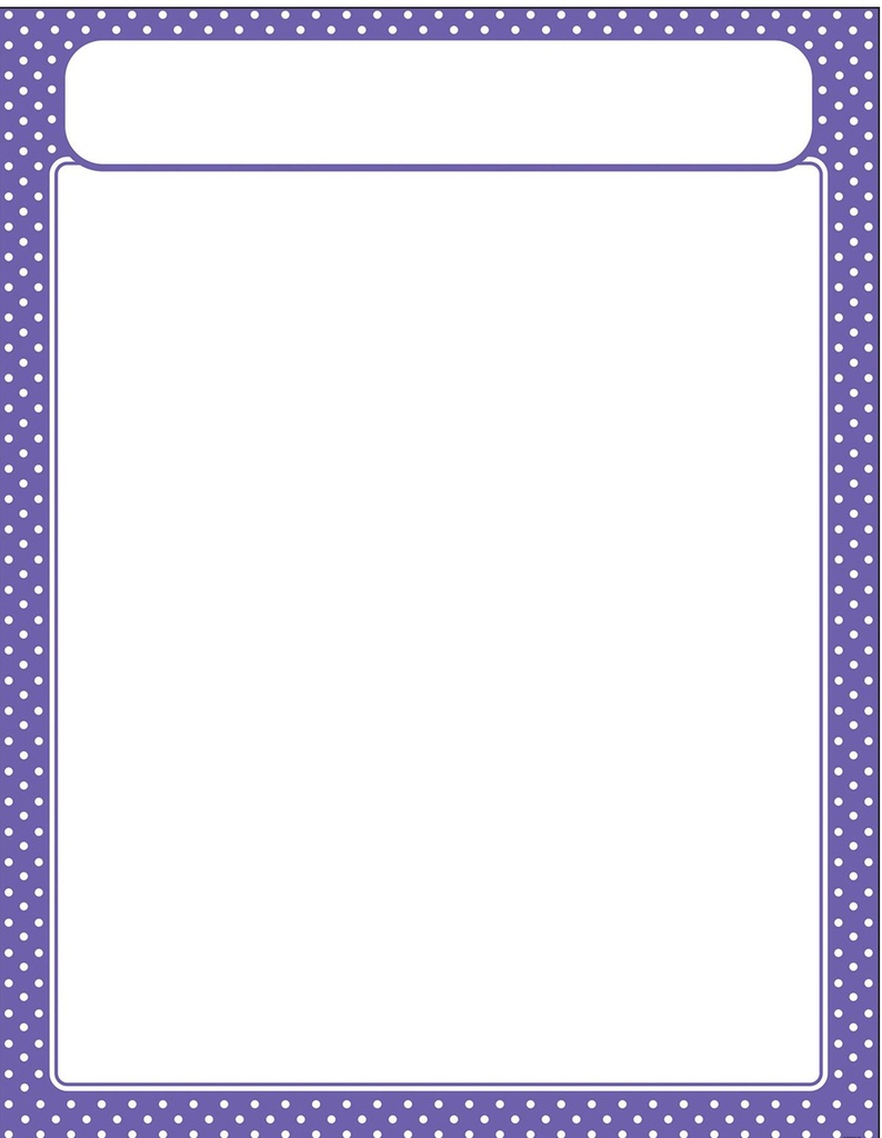 Polka Dots Purple Chart (55cm x 43cm) (22&quot;x17&quot;)