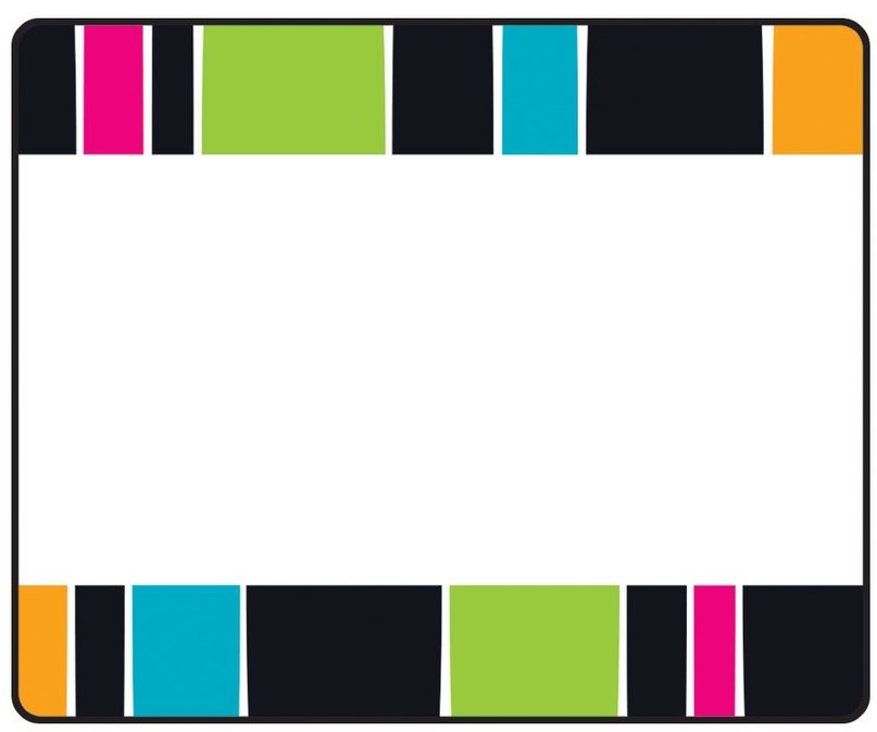 Stripe-tacular Groovy Nametags/Labels Self-Adhesive (7cm)   (36 pcs)