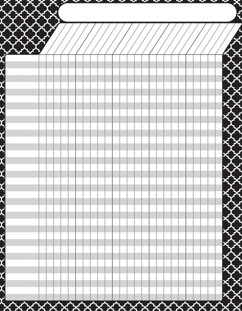 Moroccan Black Incentive Charts (55cmx 43cm)