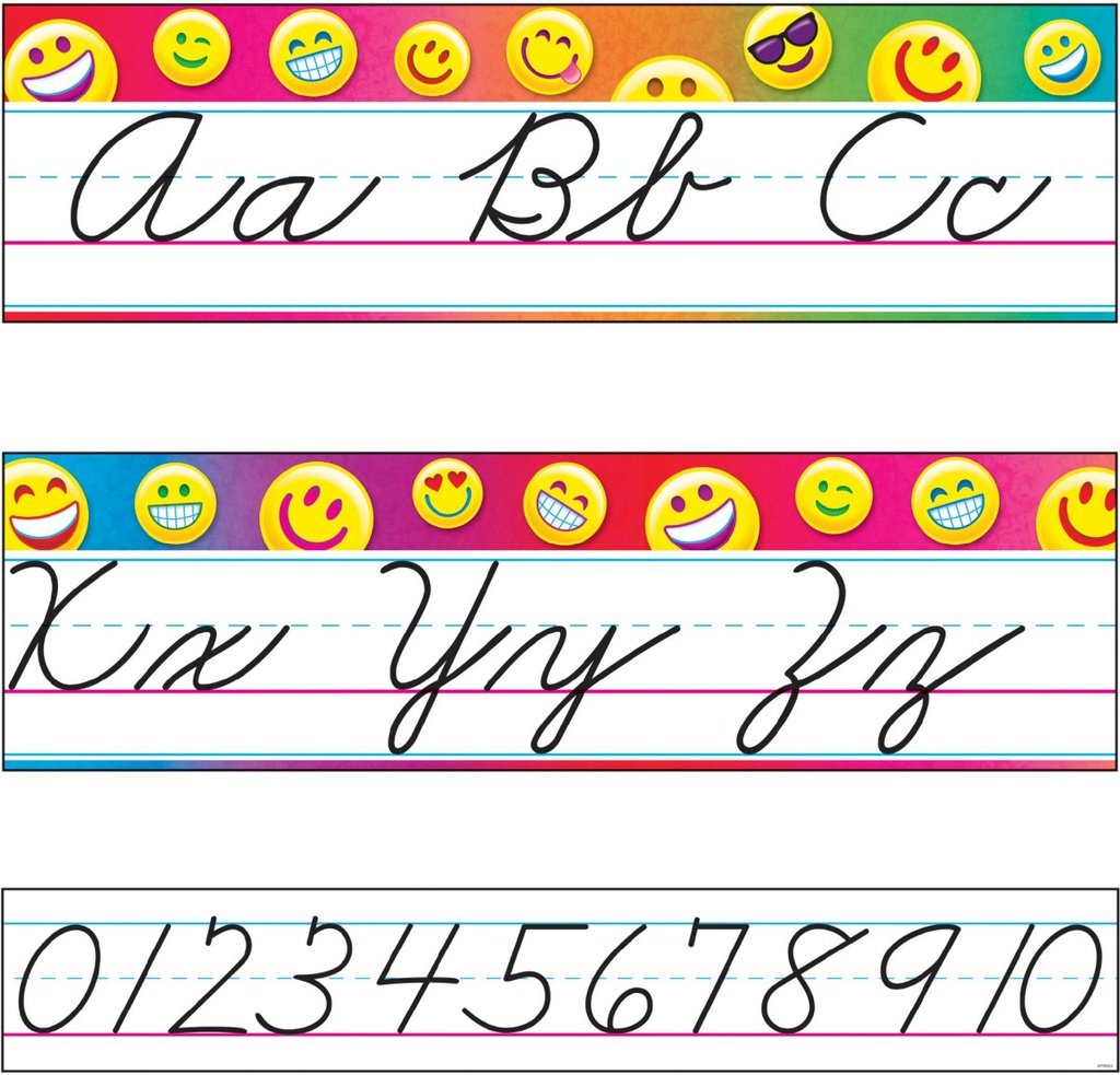 Emoji Alphabet Line Standard Cursive B.B.Set 17cmx 45cm(7pcs)