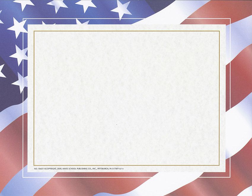 Stars 'n Stripes Border (21.5cmx 28cm)(50pk)