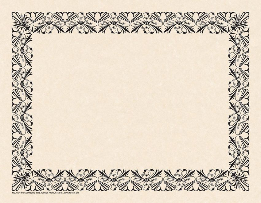 Art Deco Black - Border Paper (21.5cm x 28cm)    (50  pk)